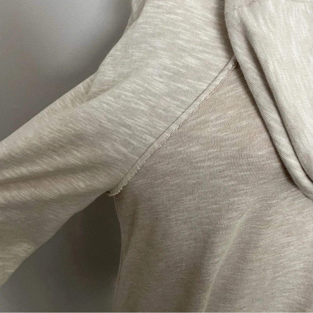 Free People Beach Top Tunic Two Body Corps Deux Cowl Relaxed Fit Lounge Oatmeal - Picture 5 of 15